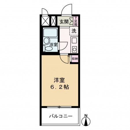 京都市中京区室町通二条上る冷泉町、マンションの間取り画像です