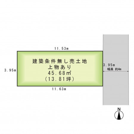 京都市中京区西ノ京大炊御門町、土地の間取り画像です