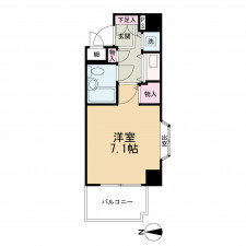 京都市中京区壬生相合町、マンションの間取り画像です
