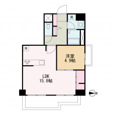 京都市中京区柳馬場通三条上る油屋町、マンションの間取り画像です