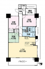 福山市光南町、マンションの間取り画像です