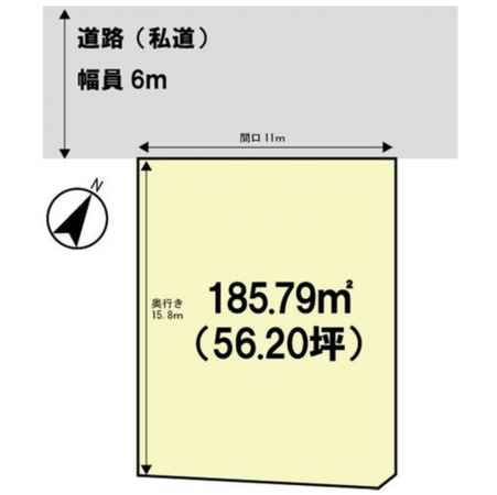 福山市瀬戸町大字地頭分、土地の間取り画像です