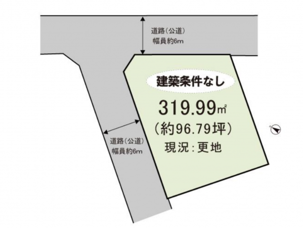 福山市幕山台、土地の間取り画像です