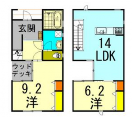 福山市東深津町、中古一戸建ての間取り画像です