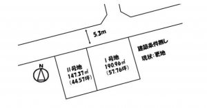 福山市引野町、土地の間取り画像です