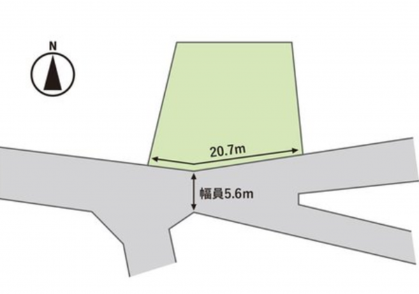 福山市東陽台、土地の間取り画像です
