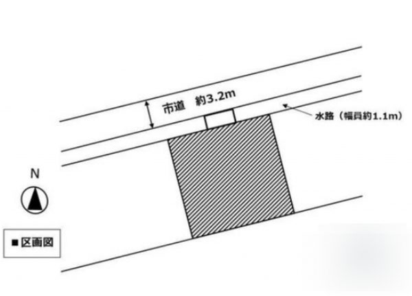 福山市草戸町、土地の間取り画像です