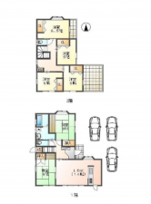 福山市沼隈町大字草深、中古一戸建ての間取り画像です