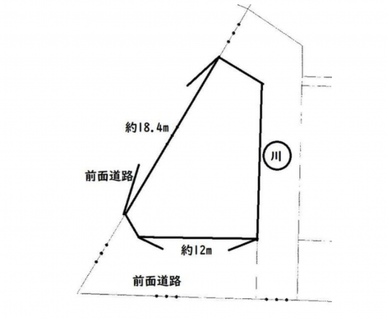 福山市霞町、土地の間取り画像です