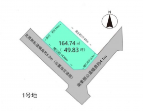 福山市山手町、土地の間取り画像です