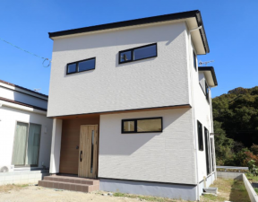 福山市田尻町、新築一戸建ての外観画像です