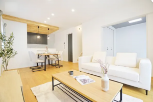 福山市瀬戸町大字長和、新築一戸建ての居間画像です