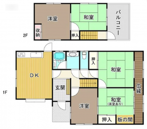 福山市北吉津町、中古一戸建ての間取り画像です