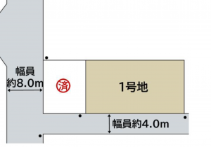 福山市西桜町、土地の間取り画像です