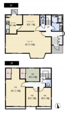 福山市蔵王町、中古一戸建ての間取り画像です