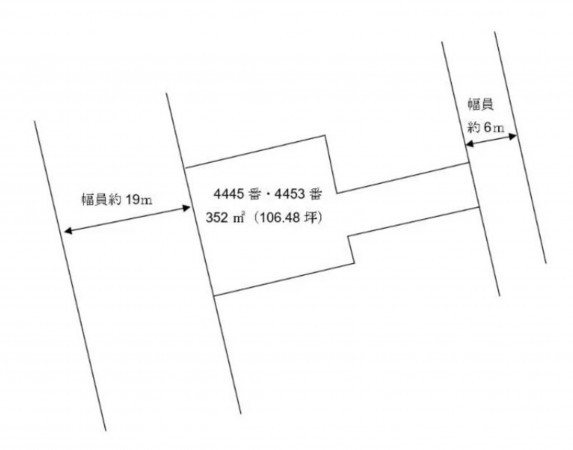 福山市田尻町、土地の間取り画像です