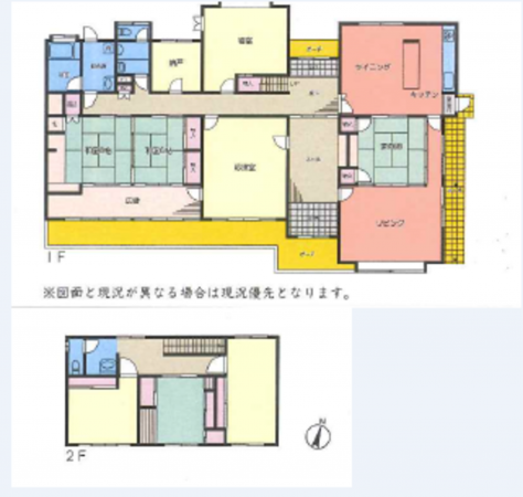 福山市蔵王町、中古一戸建ての間取り画像です