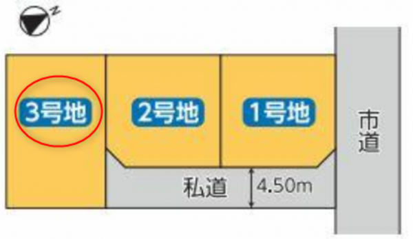 福山市川口町、土地の間取り画像です