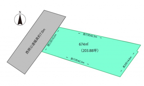 福山市沼隈町大字草深、土地の間取り画像です