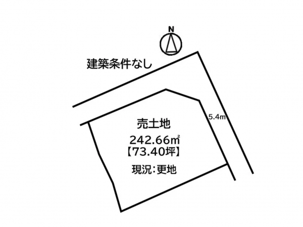 福山市沼隈町大字能登原、土地の間取り画像です