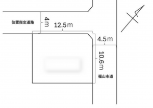 福山市山手町、土地の間取り画像です