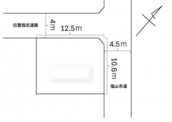 福山市山手町、土地の間取り画像です