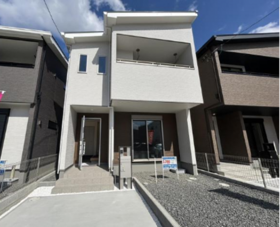 福山市川口町、新築一戸建ての外観画像です