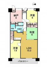 福山市東桜町、収益物件/マンションの間取り画像です