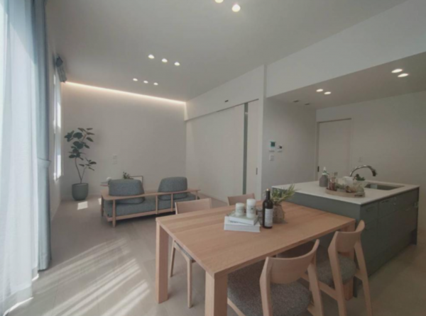 福山市大門町大門、新築一戸建ての居間画像です
