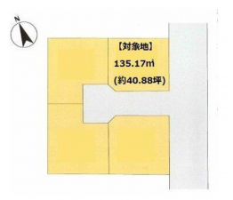 福山市新涯町、土地の間取り画像です