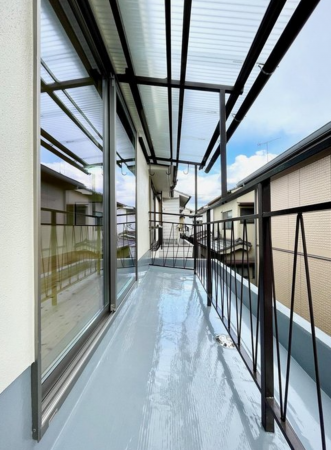 福山市南手城町、中古一戸建てのバルコニー画像です
