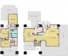 福山市丸之内、マンションの間取り画像です