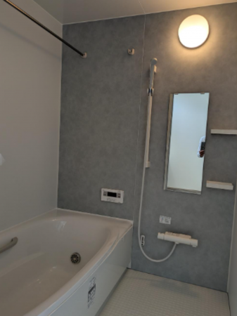 福山市草戸町、新築一戸建ての風呂画像です