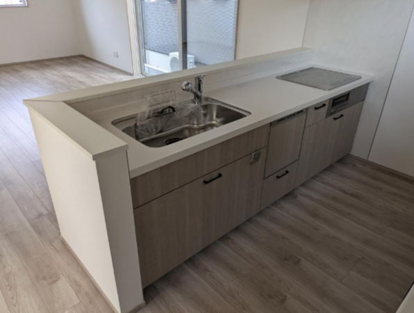 福山市草戸町、新築一戸建てのキッチン画像です