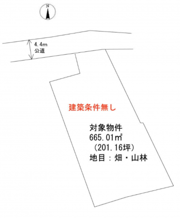 福山市沼隈町大字草深、土地の間取り画像です