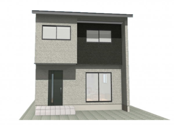 福山市千代田町、新築一戸建ての完成予想図（外観）画像です