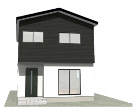 福山市千代田町、新築一戸建ての完成予想図（外観）画像です