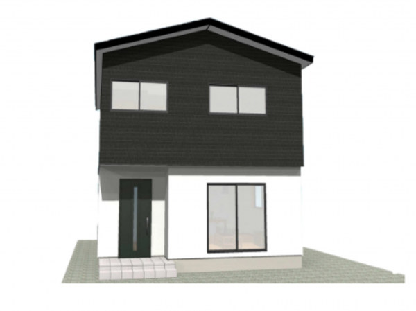 福山市千代田町、新築一戸建ての完成予想図（外観）画像です
