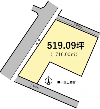 福山市川口町、土地の間取り画像です
