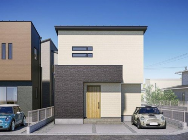 福山市瀬戸町大字山北、新築一戸建ての完成予想図（外観）画像です