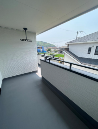 福山市新涯町、新築一戸建てのバルコニー画像です
