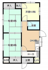 福山市伊勢丘、中古一戸建ての間取り画像です