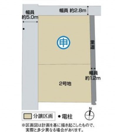 福山市桜馬場町、土地の間取り画像です