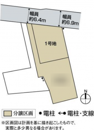 福山市南手城町、土地の間取り画像です