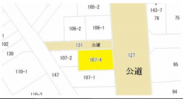 福山市地吹町、土地の間取り画像です