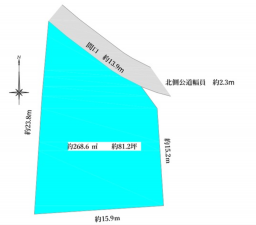 福山市水呑町、土地の間取り画像です