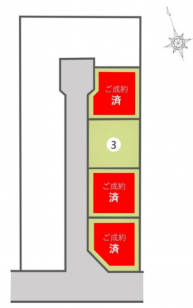 福山市新涯町、土地の間取り画像です