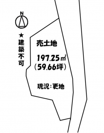 福山市蔵王町、土地の間取り画像です