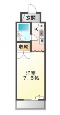 福山市南本庄、収益物件/マンションの間取り画像です