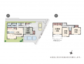 福山市幕山台、新築一戸建ての間取り画像です
